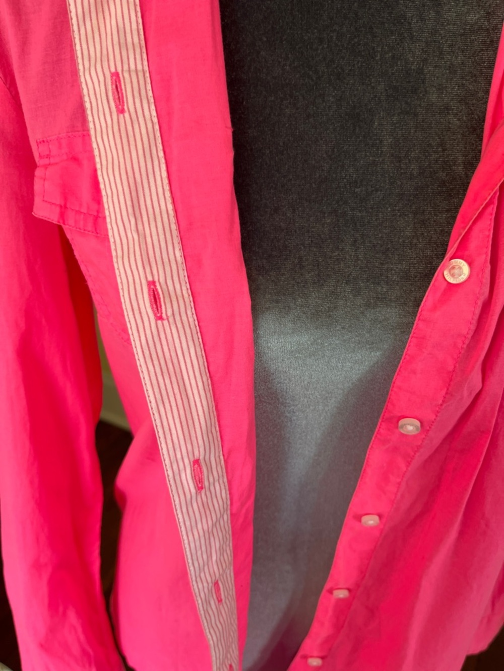 Tommy Hilfiger Hot Pink Long-Sleeve Button Shirt - Picture 2 of 11
